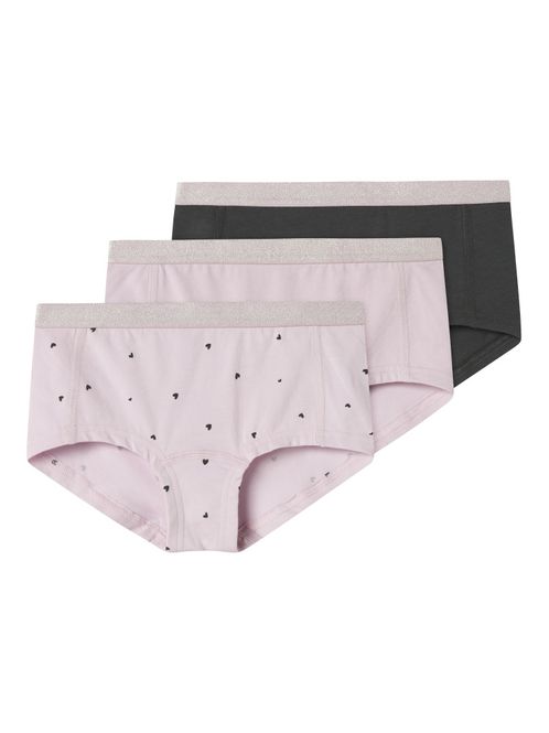 Hovedbilde Nkfhipster 3 pk rosa og svarte hipster truser
