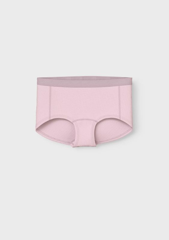 Nkfhipster 3 pk ferskenrosa, lyserosa og lysbeige hipster truser m/blomster