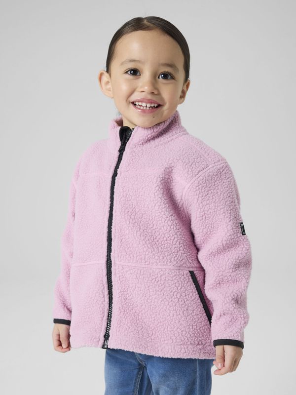 Nmfbulina rosa teddy fleece jakke
