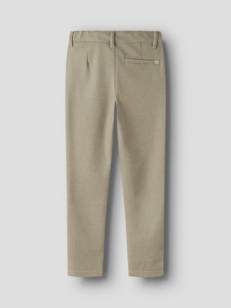 Name it, Nkmsilas beige penbukse med sm&aring;rutete m&oslash;nster