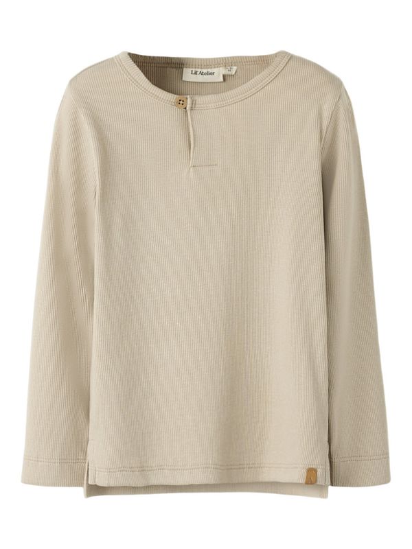 Nmmlago beige tynn genser m/ knapp