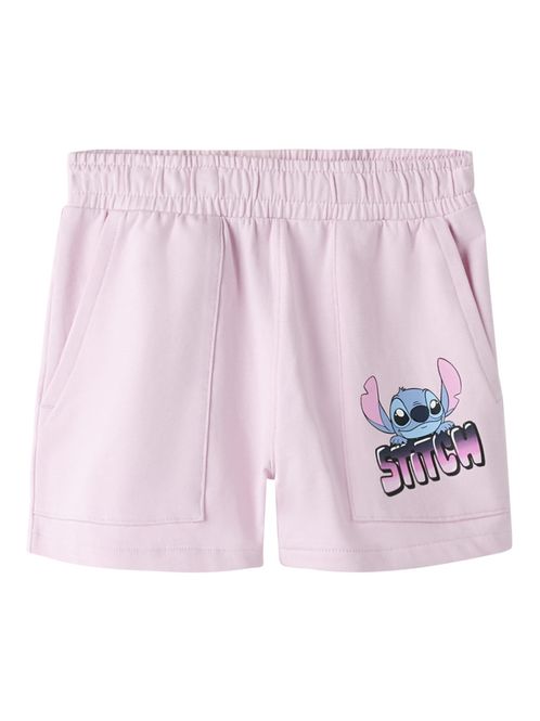 Hovedbilde Nkfmorissi rosa sweat shorts med Stitch