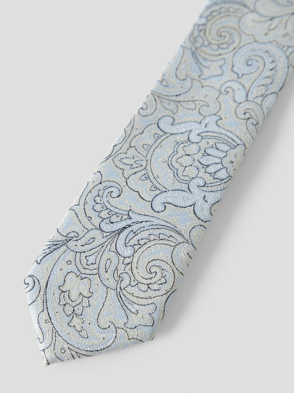 Nkmfrode lyseblått paisley mønstrete slips