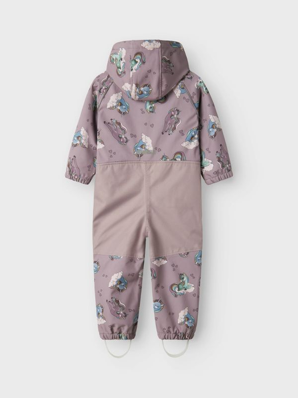 Nmfalfa08 dus lilla softshelldress m/enhjørninger