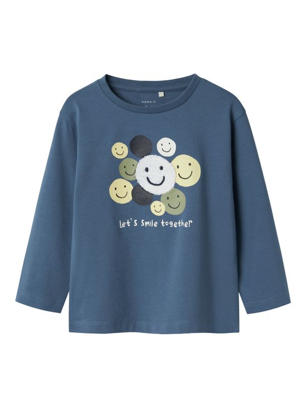 Nmmshine blå genser m/smileys