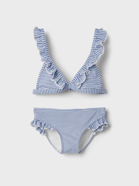 Name it, Nkfzannah blå/ hvit stripete bikini