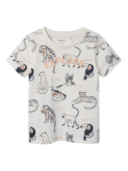 Hovedbilde Nmmdennis offwhite t-skjorte m/jungeldyr