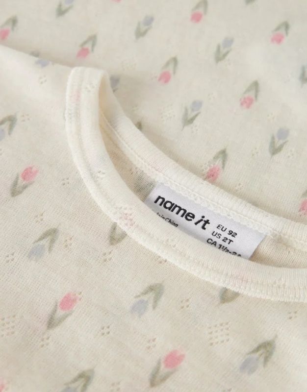 Nmfwang offwhite ullgenser m/blomster