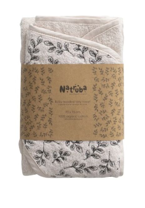 Hovedbilde Natruba lys beige frottèhåndkle med hette