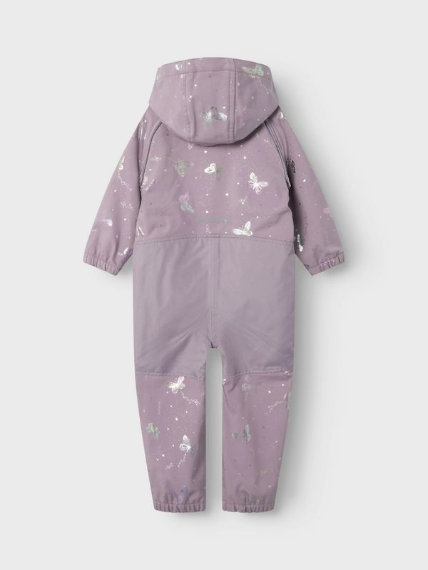 Nmfalfa08 lyselilla softshelldress m/sommerfugler