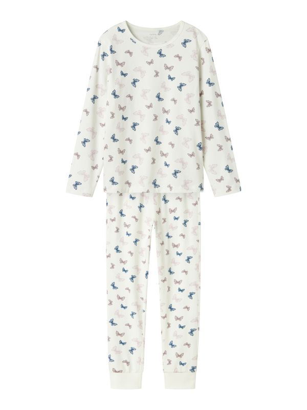 Nkfnightset offwhite pysj med sommerfugler