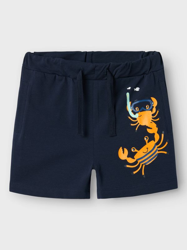 Nmmzumus gult/mørkeblått shortssett m/ krabber