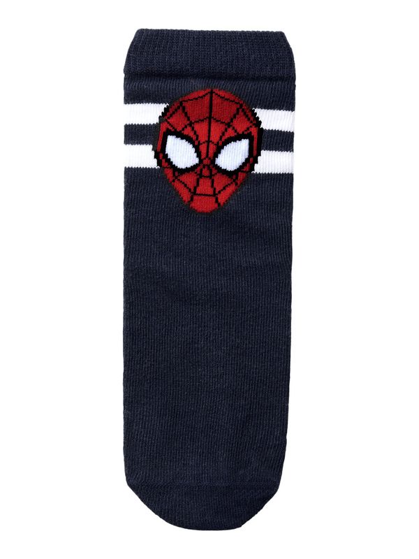 Nmmfranky mørkeblå sokker m/ Spiderman motiv