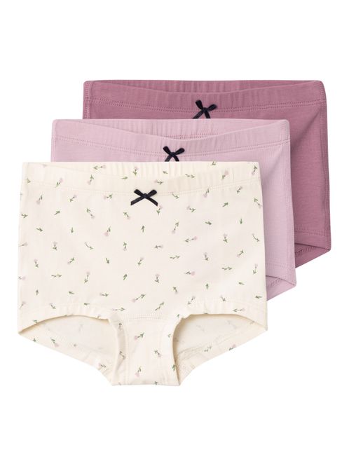 Hovedbilde Nmftights 3-pk lillarosa/offwhite truser ...