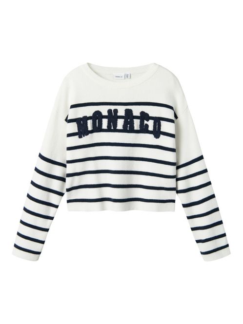 Hovedbilde Nkfdinilla offwhite genser m/striper