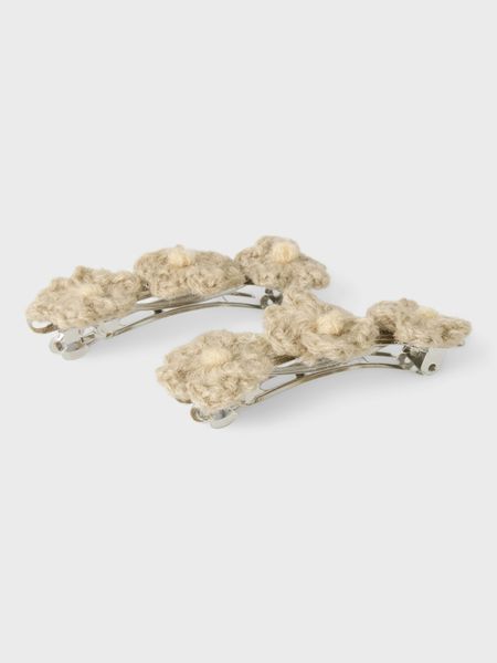 Lil'Atelier, Nkfacc-Lena 2 pk hårclips beige blomster