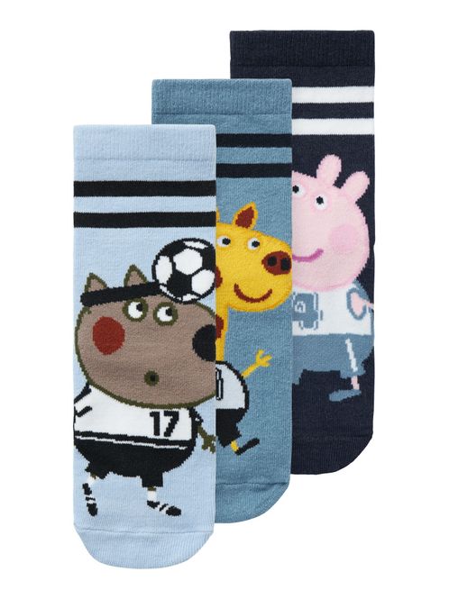Hovedbilde Name it, Nmmmarcelo blå Peppa 3-pk sokker