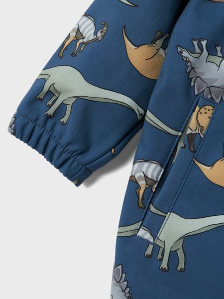 Name it, Nmmalfa08 blå softshelldress m/dinosaurer