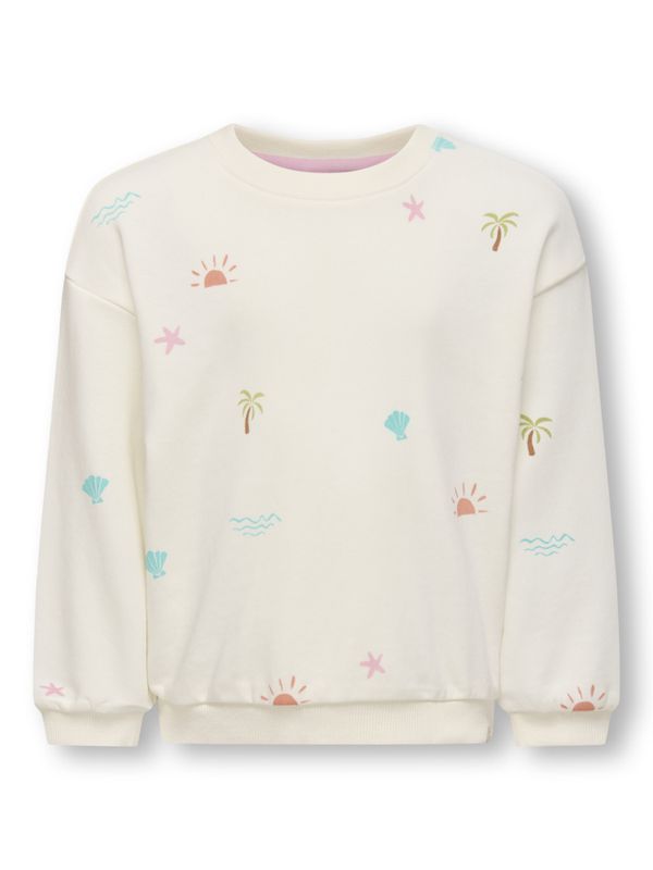 Kmgsummer offwhite genser med strandmotiv