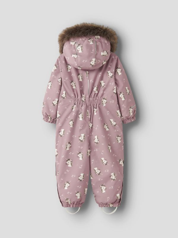 Nmfsnow10 gammelrosa vinterdress m/enhjørninger