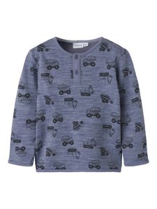 Hovedbilde Name it, Nmmwuppo ull/bomull bl&aring;gr&aring; melert genser