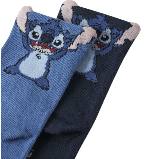 Hovedbilde Nmmdohnny 2 pk med blå/mørkeblå Stitch sokker