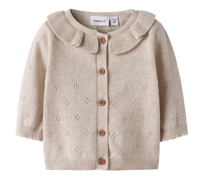 Hovedbilde Nbfdiame beige strikket cardigan