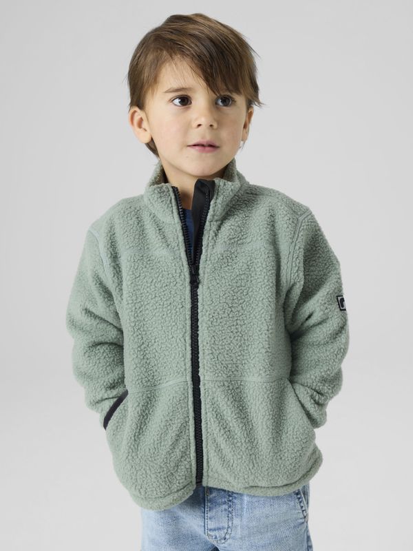 Nkmbulin grønn teddy fleece jakke