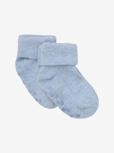 Hovedbilde Minymo, Baby rib antiskli 2-pk lys bl&aring;gr&aring; sokker