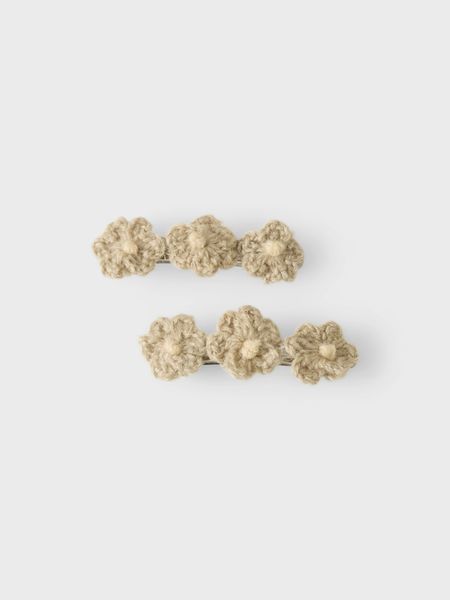 Lil'Atelier, Nkfacc-Lena 2 pk hårclips beige blomster