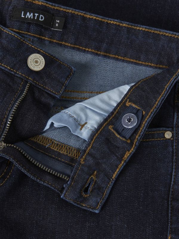 Nlfblibling mørkeblå flared jeans m/dekorative baklommer