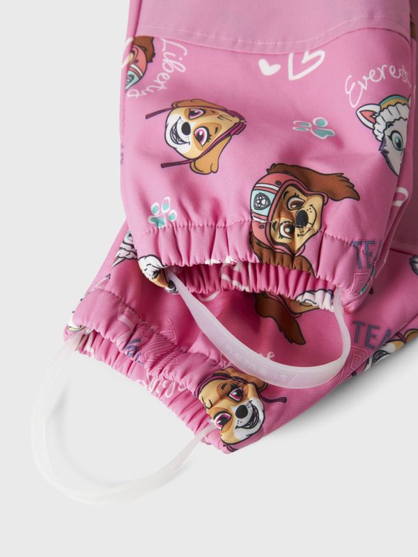 Nmfalfa08 ceriserosa softshelldress med Paw Patrol