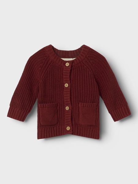 Lil'Atelier, Nbfemlen rustrød strikket cardigan