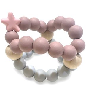 Hovedbilde Nibbling, Nib Cube rosa/ bl&aring;gr&aring; biteleke