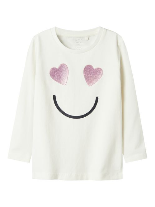 Hovedbilde Nmfshine offwhite genser m/smiley