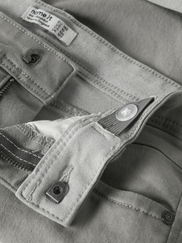 Nkmsilas lysegrå denim shorts