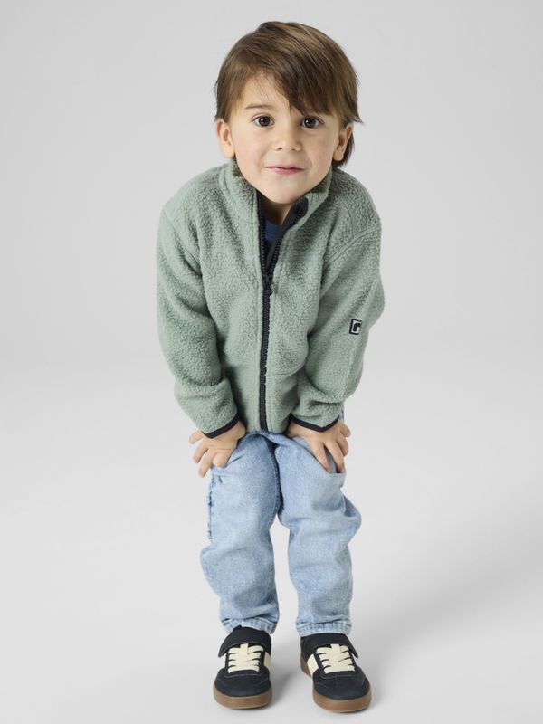 Nmmbulin grønn teddy fleece jakke