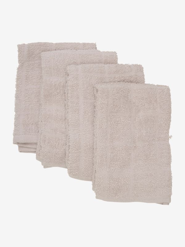 Pippi, 4-pk grålilla vaskekluter