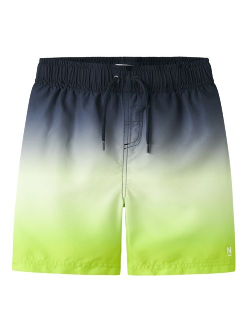 Hovedbilde Nkmzoccas mørkeblå og limegrønn badeshorts