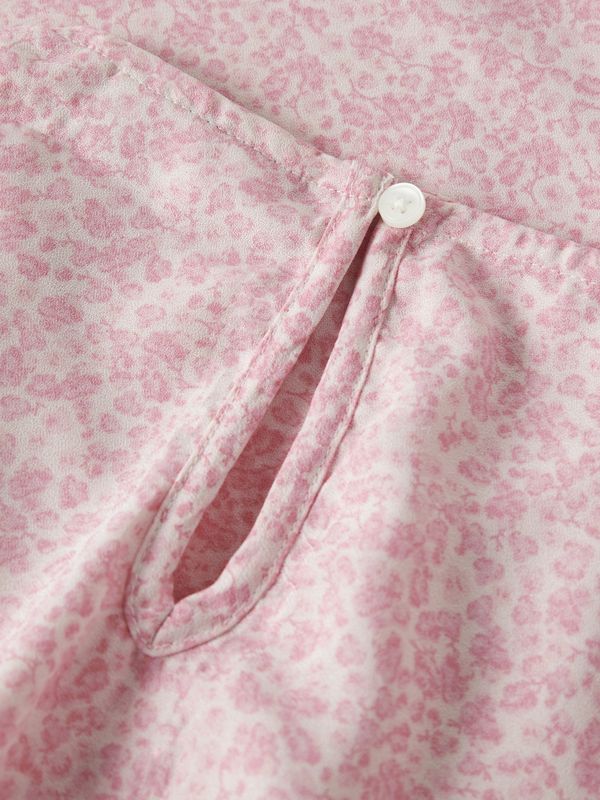 Nkffany rosa kjole med blomster