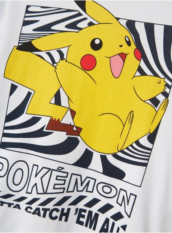 Nkmjamish hvit t-skjorte med Pokemon