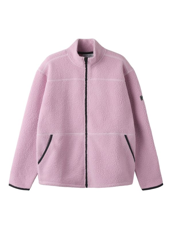 Nmfbulina rosa teddy fleece jakke