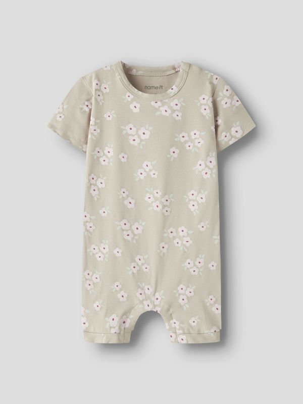 Nbfvandora beige soldress med blomster