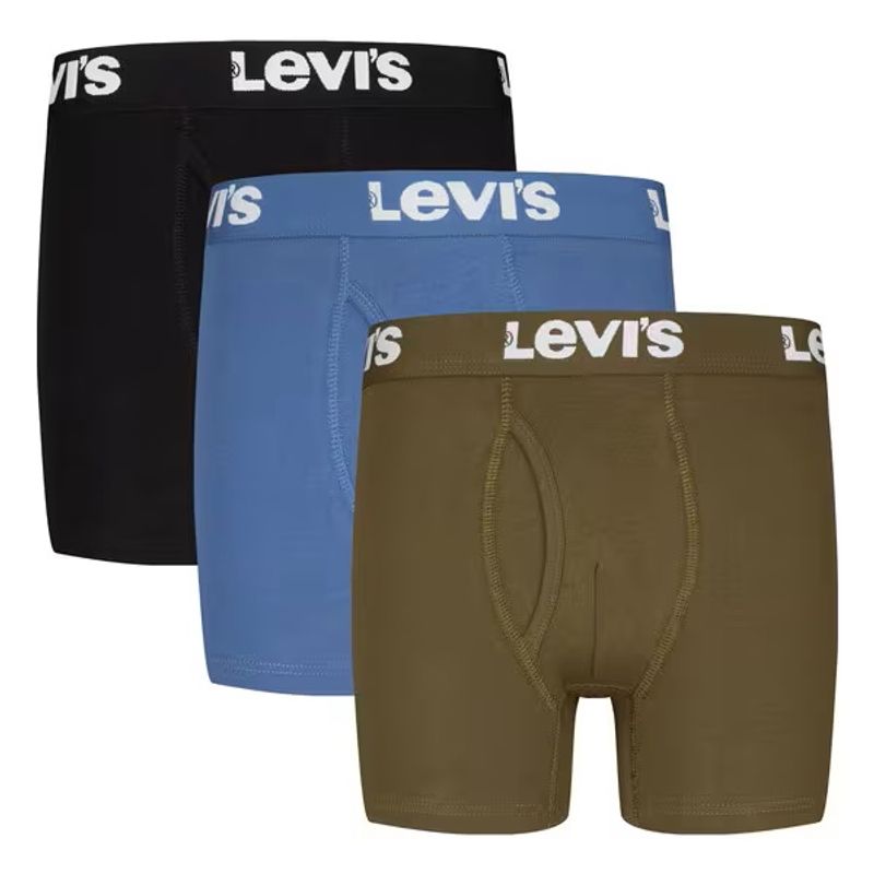 Levi's 3 pk grønn, blå og svarte boxere