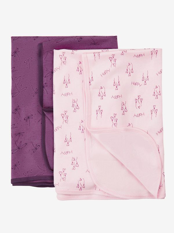 Pippi, 2-pk rosa og lilla koseteppe