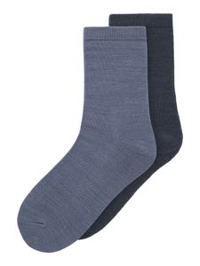 Hovedbilde Name it, Nkmwak 2 pk ullsokker bl&aring;gr&aring; og m&oslash;rkebl&aring;