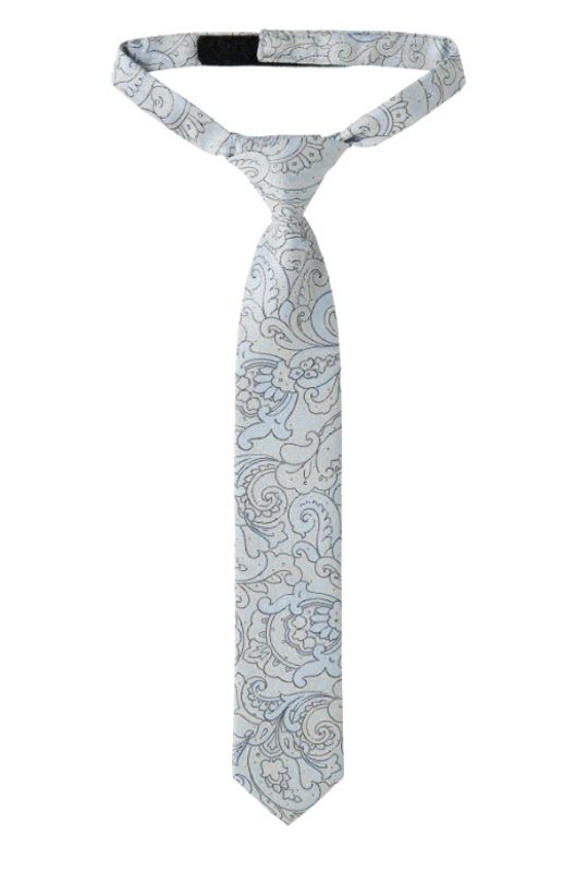 Nkmfrode lyseblått paisley mønstrete slips