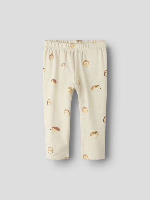 Nbnnille beige legging med pinnsvin fra Name it