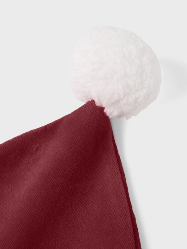 Nkmristmas rød velour nisselue