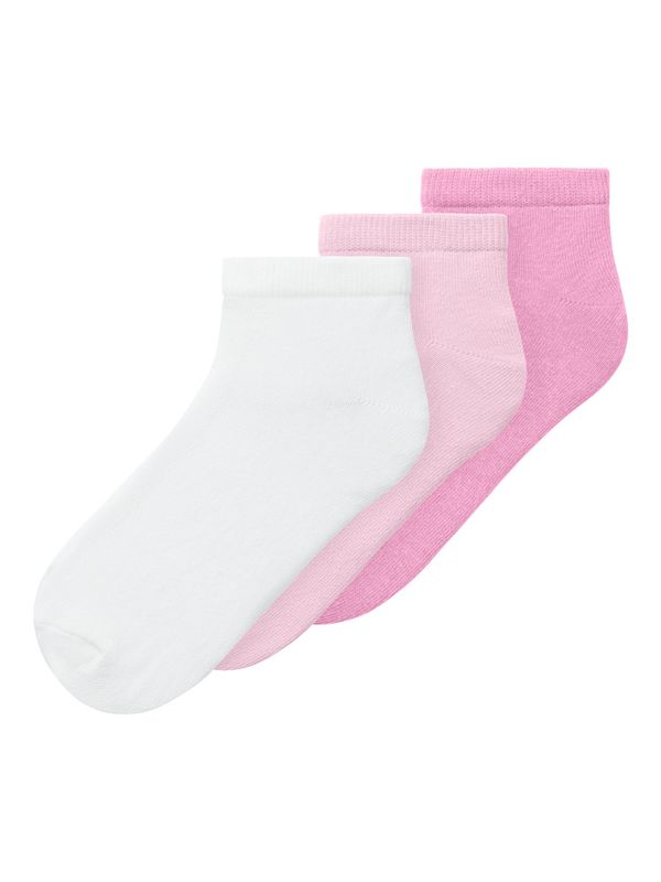 Nkfvira 3 pk ankelsokker i rosa/hvit